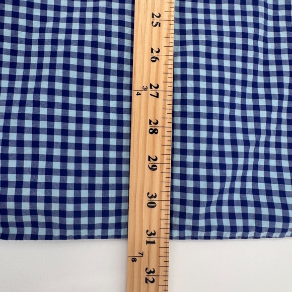 Jared Lang Shirt Men 3XL Blue Check Long Sleeve Button Up Lightweight Cotton - Picture 11 of 12